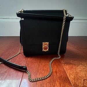 POLENE PARIS SEPT BAG in Black with gold chain! Is in great condition